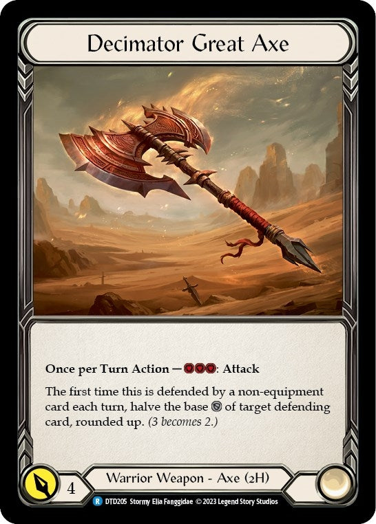 Image for Decimator Great Axe (DTD205) (Dusk till Dawn) - Flesh and Blood TCG