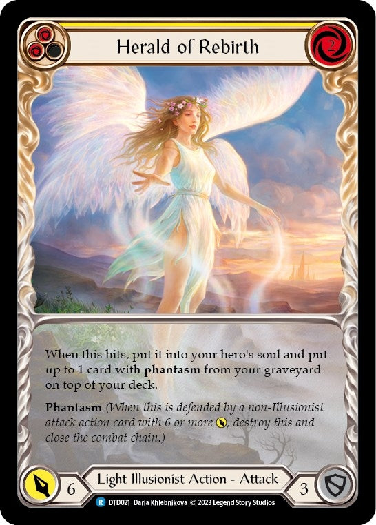 Image for Herald of Rebirth (Yellow) (DTD021) (Dusk till Dawn) - Flesh and Blood TCG