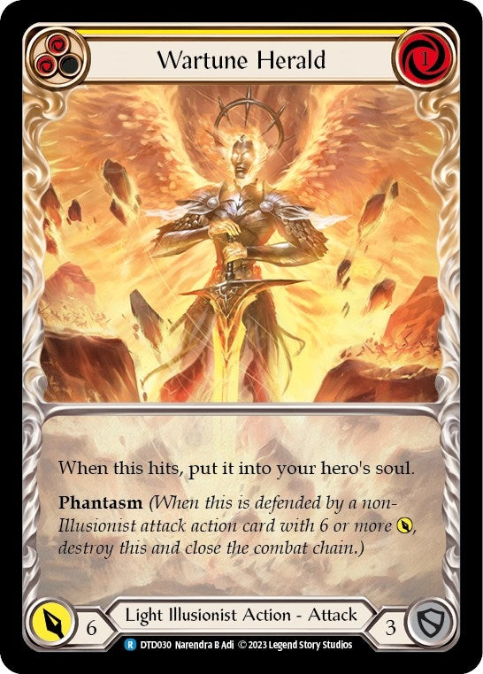 Image for Wartune Herald (Yellow) (DTD030) (Dusk till Dawn) - Flesh and Blood TCG