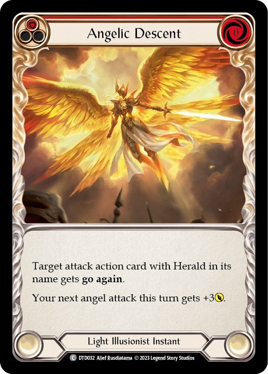 Image for Angelic Descent (Red) (DTD032) (Dusk till Dawn) - Flesh and Blood TCG