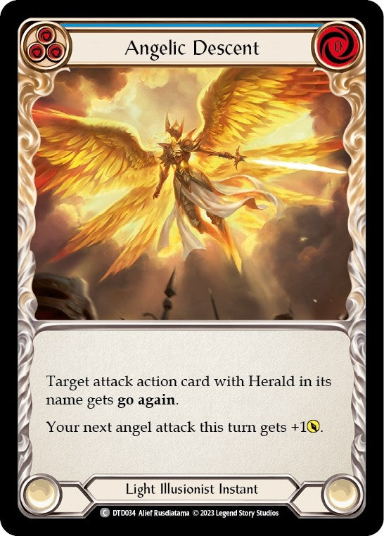 Image for Angelic Descent (Blue) (DTD034) (Dusk till Dawn) - Flesh and Blood TCG