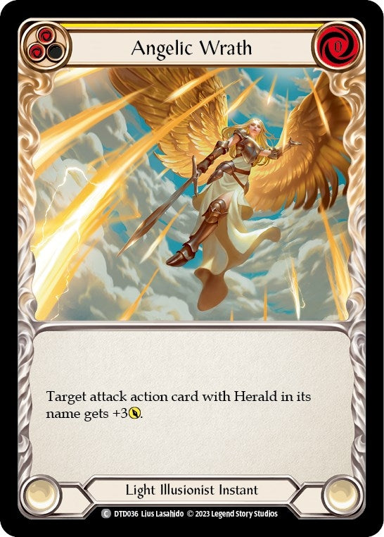 Image for Angelic Wrath (Yellow) (DTD036) (Dusk till Dawn) - Flesh and Blood TCG