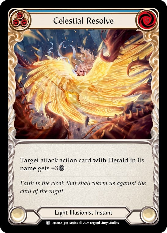 Image for Celestial Resolve (Blue) (DTD043) (Dusk till Dawn) - Flesh and Blood TCG