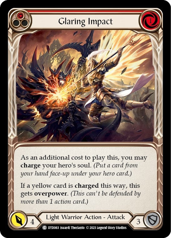 Image for Glaring Impact (Red) (DTD063) (Dusk till Dawn) - Flesh and Blood TCG