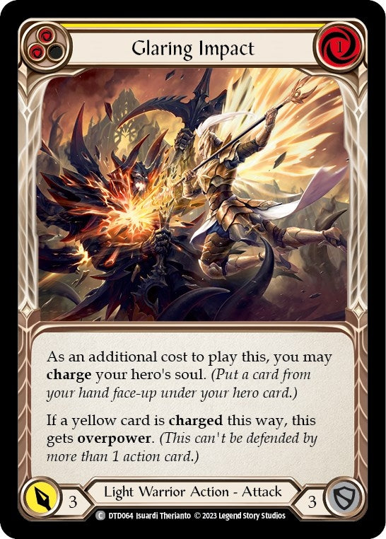 Image for Glaring Impact (Yellow) (DTD064) (Dusk till Dawn) - Flesh and Blood TCG