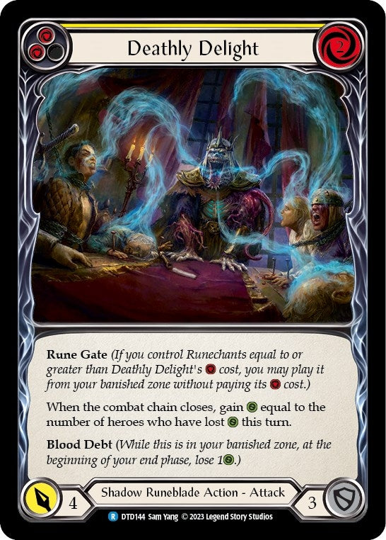 Image for Deathly Delight (Yellow) (DTD144) (Dusk till Dawn) - Flesh and Blood TCG