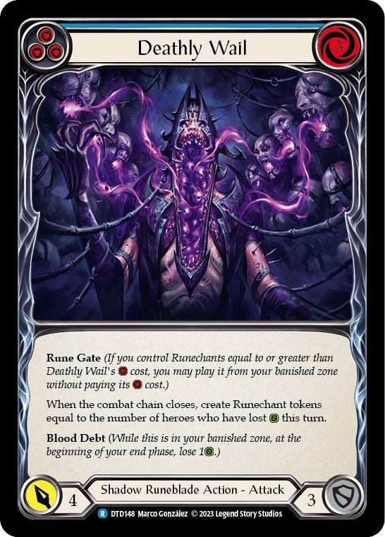 Image for Deathly Wail (Blue) (DTD148) (Dusk till Dawn) - Flesh and Blood TCG