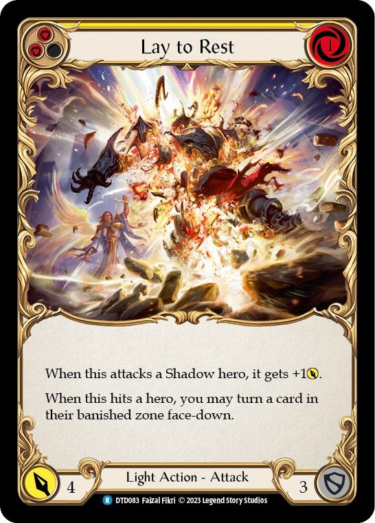 Image for Lay to Rest (Yellow) (DTD083) (Dusk till Dawn) - Flesh and Blood TCG