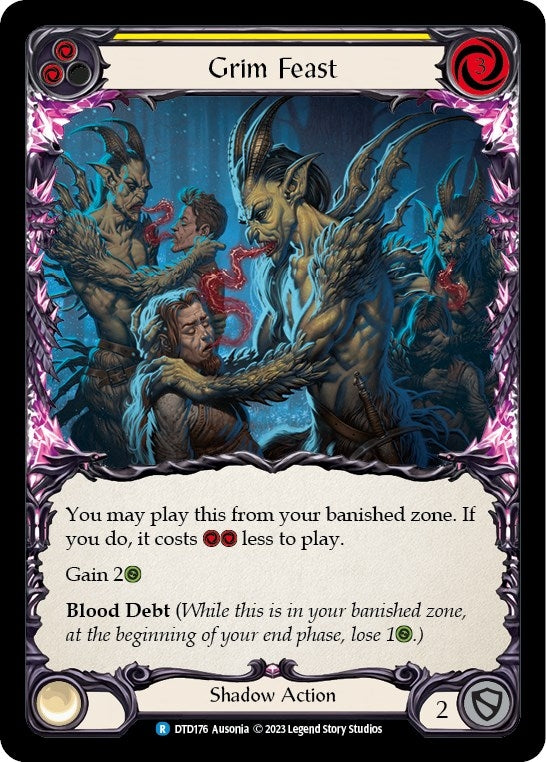 Image for Grim Feast (Yellow) (DTD176) (Dusk till Dawn) - Flesh and Blood TCG