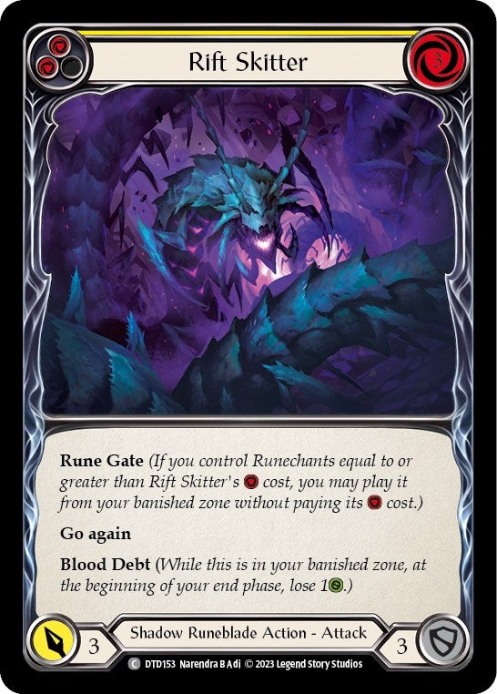 Image for Rift Skitter (Yellow) (DTD153) (Dusk till Dawn) - Flesh and Blood TCG