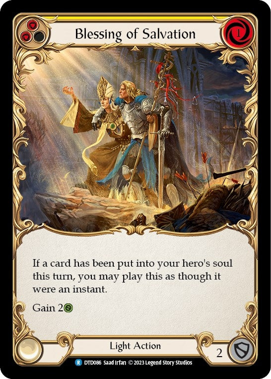 Image for Blessing of Salvation (Yellow) (DTD086) (Dusk till Dawn) - Flesh and Blood TCG