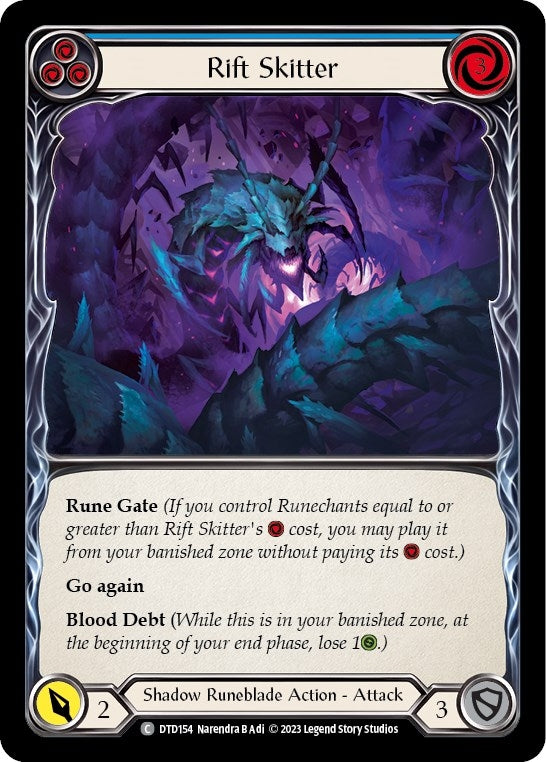 Image for Rift Skitter (Blue) (DTD154) (Dusk till Dawn) - Flesh and Blood TCG