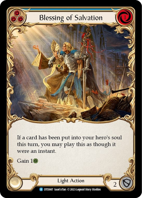 Image for Blessing of Salvation (Blue) (DTD087) (Dusk till Dawn) - Flesh and Blood TCG