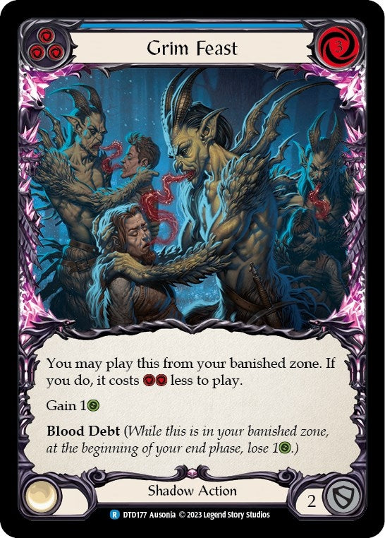 Image for Grim Feast (Blue) (DTD177) (Dusk till Dawn) - Flesh and Blood TCG