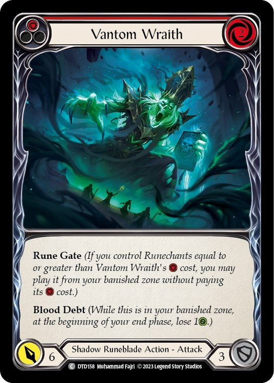 Image for Vantom Wraith (Red) (DTD158) (Dusk till Dawn) - Flesh and Blood TCG