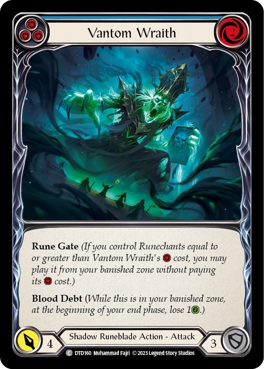 Image for Vantom Wraith (Blue) (DTD160) (Dusk till Dawn) - Flesh and Blood TCG