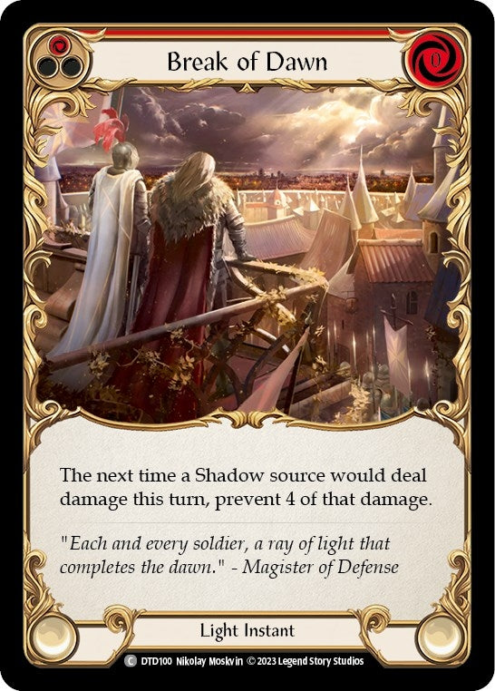 Image for Break of Dawn (Red) (DTD100) (Dusk till Dawn) - Flesh and Blood TCG