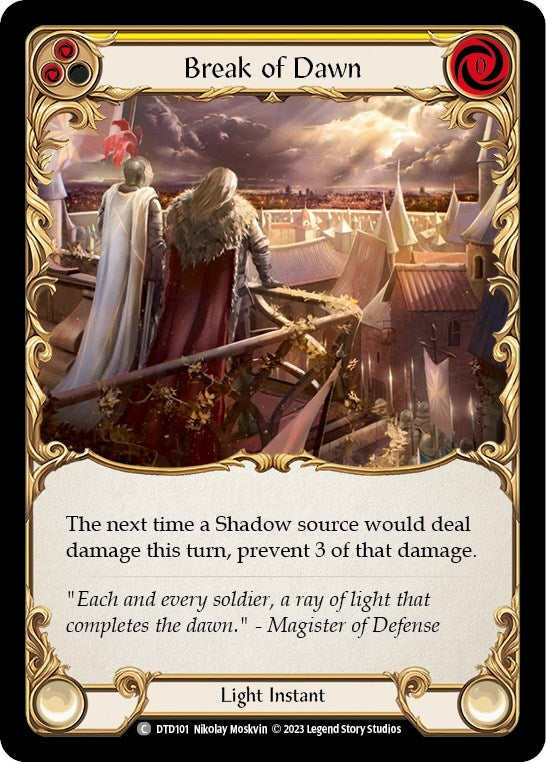 Image for Break of Dawn (Yellow) (DTD101) (Dusk till Dawn) - Flesh and Blood TCG