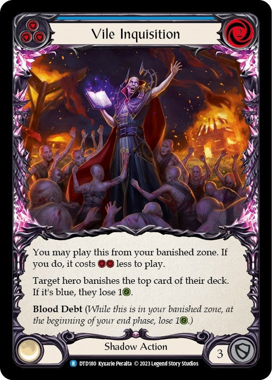 Image for Vile Inquisition (Blue) (DTD180) (Dusk till Dawn) - Flesh and Blood TCG