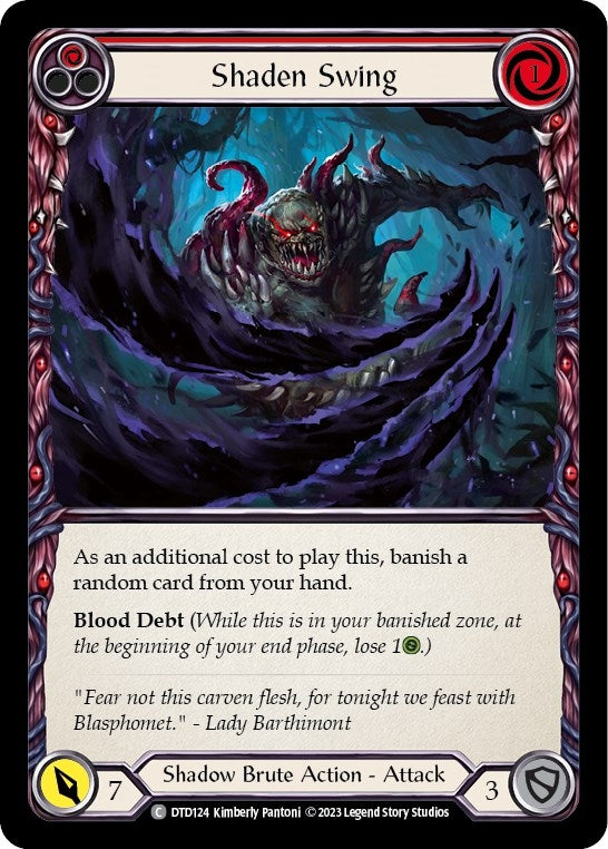 Image for Shaden Swing (Red) (DTD124) (Dusk till Dawn) - Flesh and Blood TCG