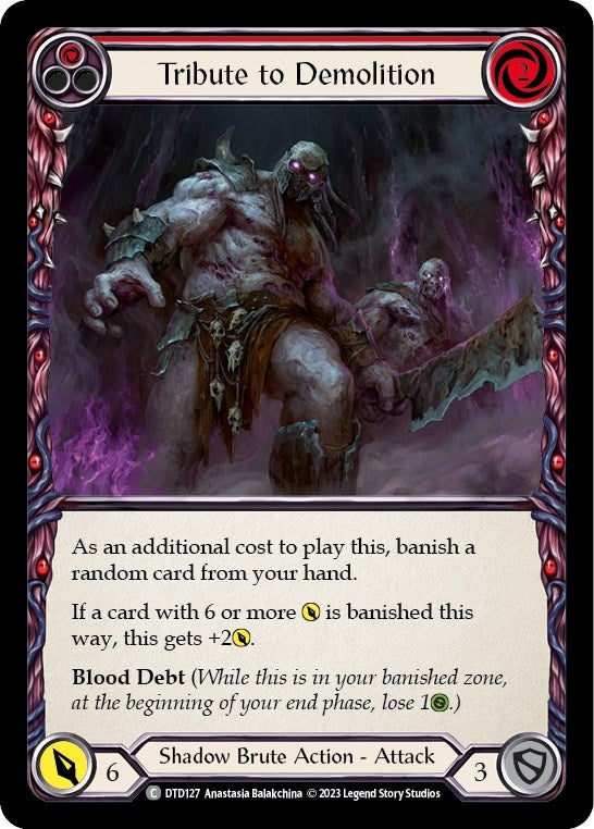Image for Tribute to Demolition (Red) (DTD127) (Dusk till Dawn) - Flesh and Blood TCG