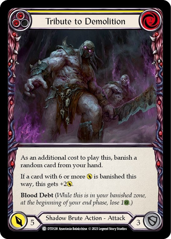 Image for Tribute to Demolition (Yellow) (DTD128) (Dusk till Dawn) - Flesh and Blood TCG