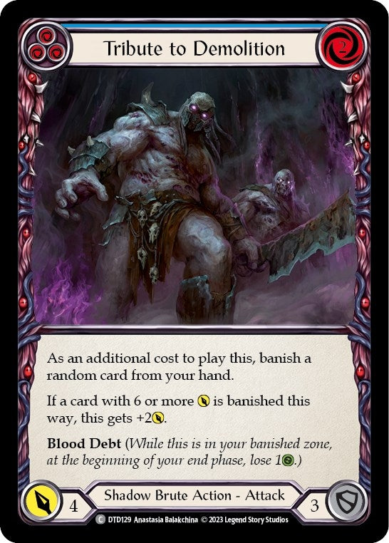 Image for Tribute to Demolition (Blue) (DTD129) (Dusk till Dawn) - Flesh and Blood TCG