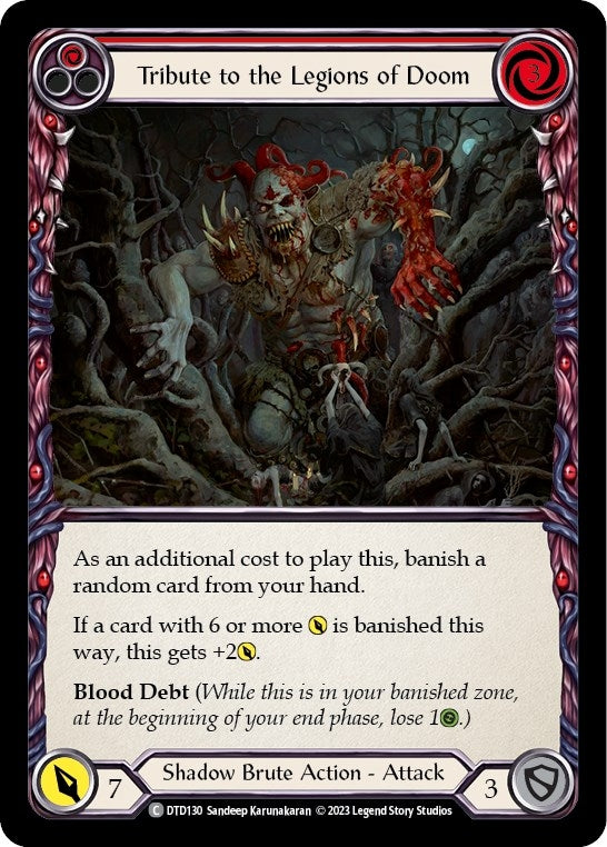 Image for Tribute to the Legions of Doom (Red) (DTD130) (Dusk till Dawn) - Flesh and Blood TCG