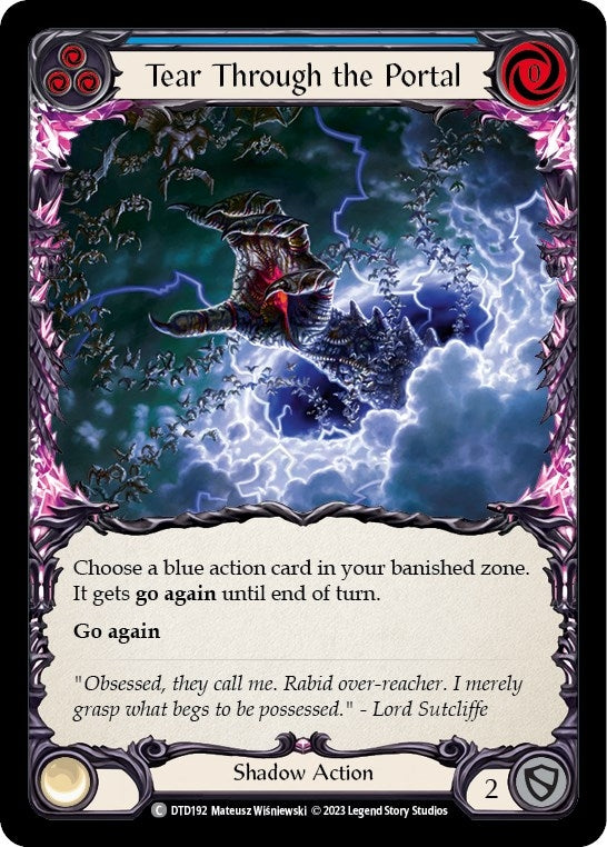 Image for Tear Through the Portal (Blue) (DTD192) (Dusk till Dawn) - Flesh and Blood TCG