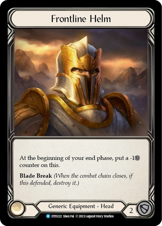 Image for Frontline Helm (DTD222) (Dusk till Dawn) - Flesh and Blood TCG