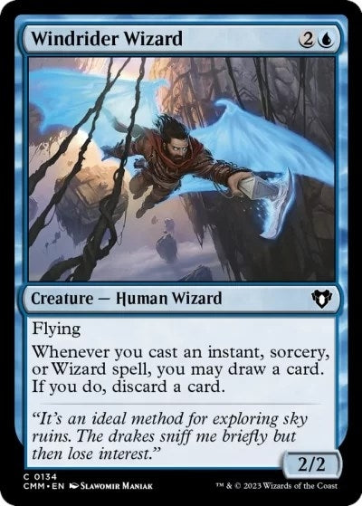 Image for Windrider Wizard (134) (Commander Masters) (CMM) - Magic: The Gathering