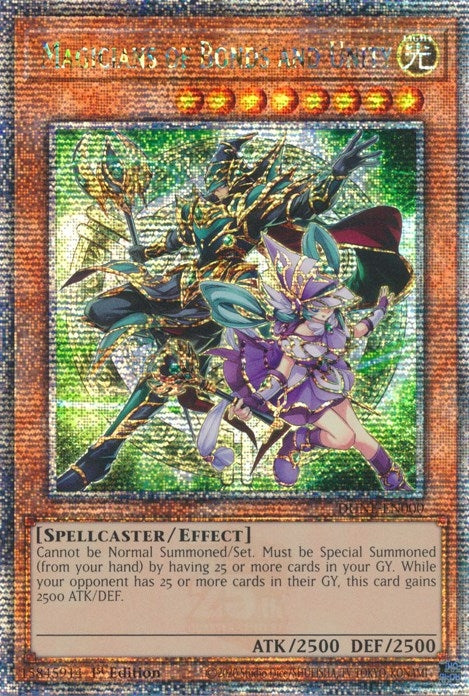 Image for Magicians of Bonds and Unity (Quarter Century Secret Rare) (DUNE-EN000) (Duelist Nexus) - YuGiOh