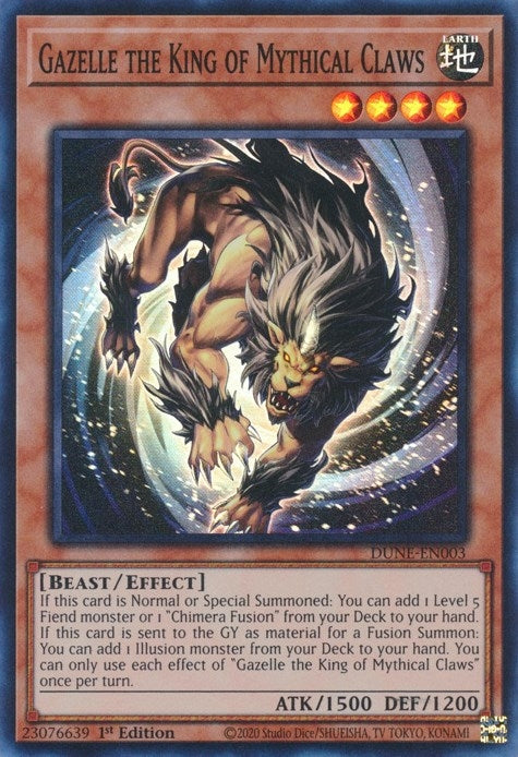 Image for Gazelle the King of Mythical Claws (DUNE-EN003) (Duelist Nexus) - YuGiOh