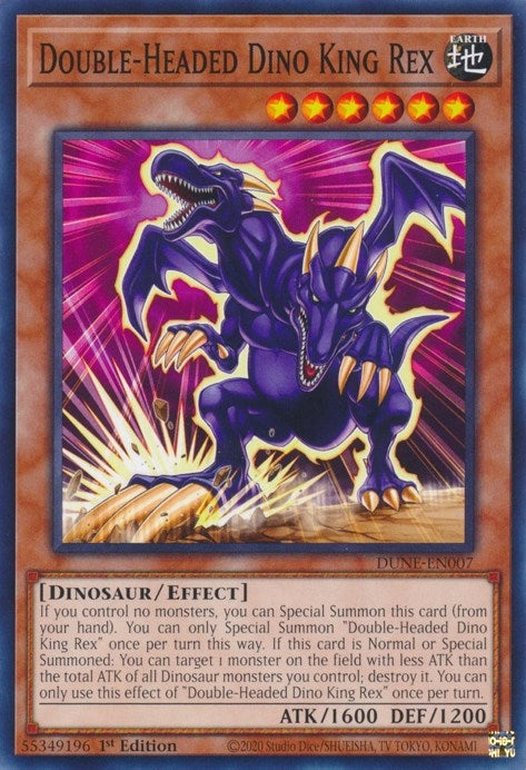 Image for Double-Headed Dino King Rex (DUNE-EN007) (Duelist Nexus) - YuGiOh