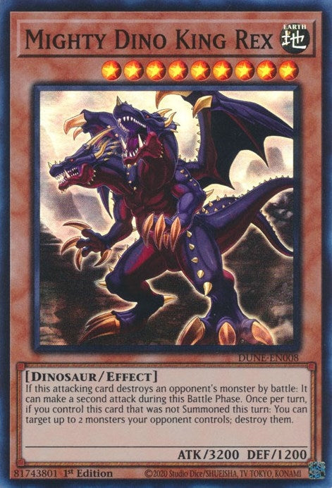 Image for Mighty Dino King Rex (DUNE-EN008) (Duelist Nexus) - YuGiOh