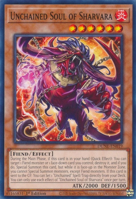 Image for Unchained Soul of Sharvara (DUNE-EN019) (Duelist Nexus) - YuGiOh