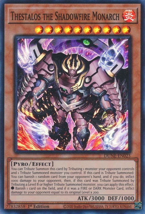 Image for Thestalos the Shadowfire Monarch (DUNE-EN023) (Duelist Nexus) - YuGiOh