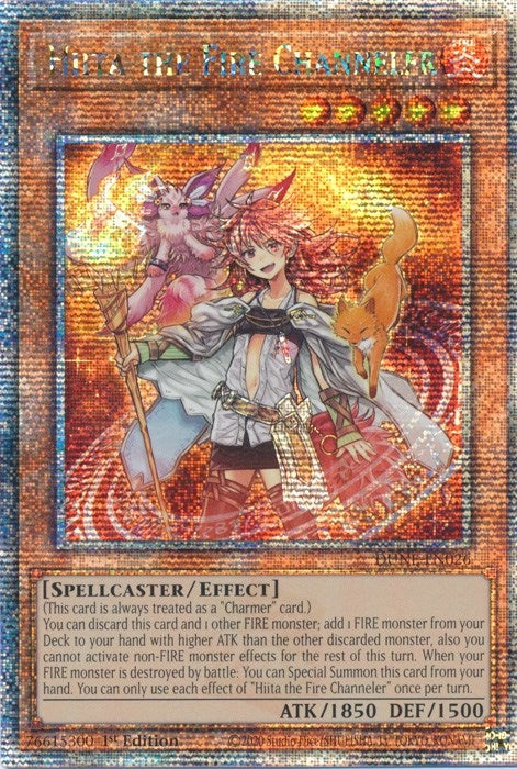 Image for Hiita the Fire Channeler (Quarter Century Secret Rare) (DUNE-EN026) (Duelist Nexus) - YuGiOh