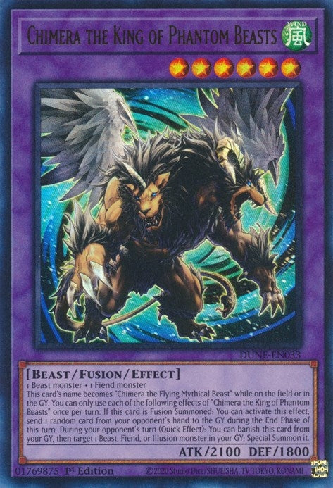 Image for Chimera the King of Phantom Beasts (DUNE-EN033) (Duelist Nexus) - YuGiOh