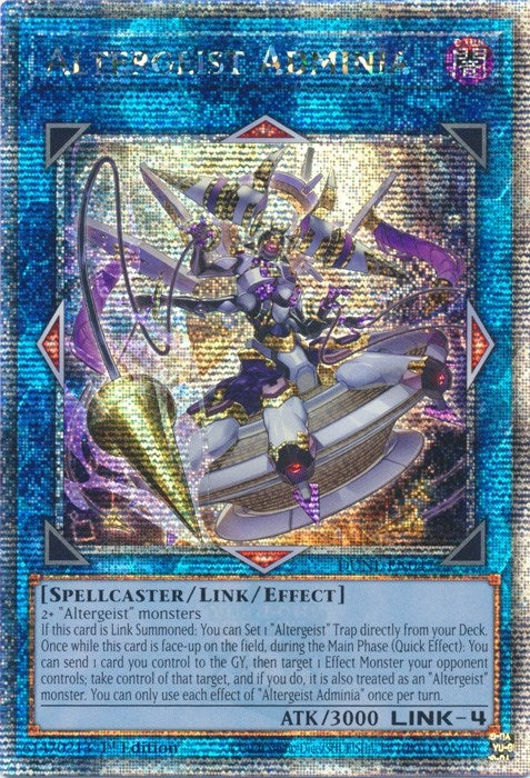 Image for Altergeist Adminia (Quarter Century Secret Rare) (DUNE-EN047) (Duelist Nexus) - YuGiOh