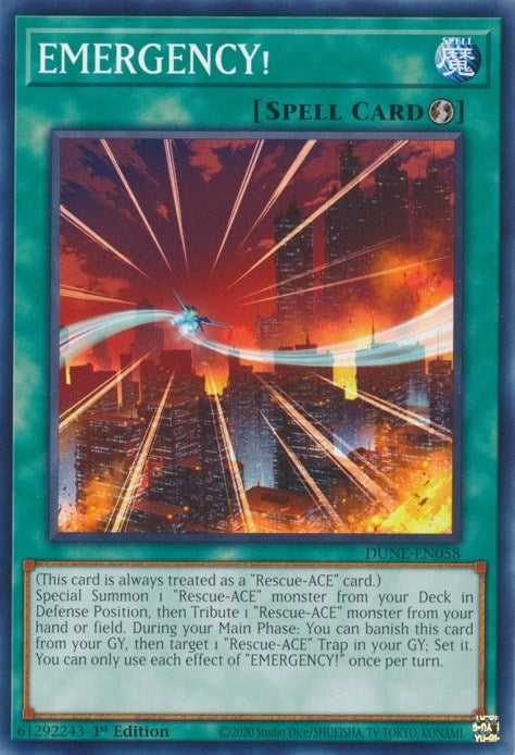 Image for EMERGENCY! (DUNE-EN058) (Duelist Nexus) - YuGiOh