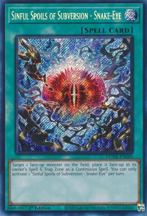 Image for Sinful Spoils of Subversion - Snake-Eye (DUNE-EN060) (Duelist Nexus) - YuGiOh