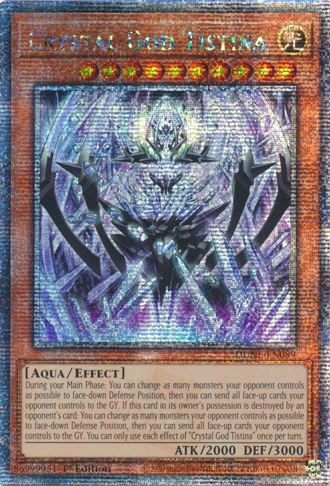 Image for Crystal God Tistina (Quarter Century Secret Rare) (DUNE-EN089) (Duelist Nexus) - YuGiOh