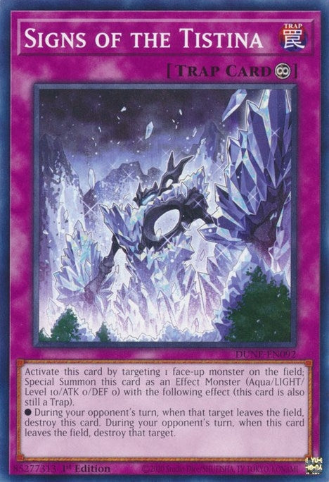 Image for Signs of the Tistina (DUNE-EN092) (Duelist Nexus) - YuGiOh