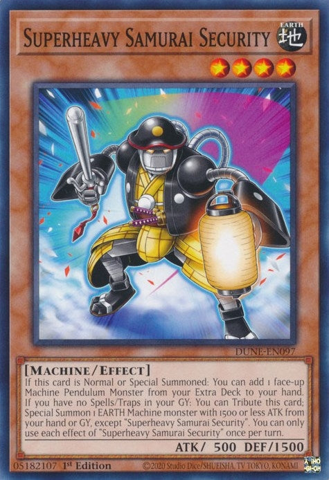 Superheavy Samurai Security (DUNE-EN097) (Duelist Nexus)