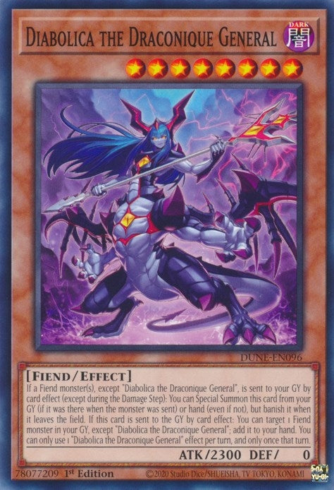 Image for Diabolica the Draconique General (DUNE-EN096) (Duelist Nexus) - YuGiOh