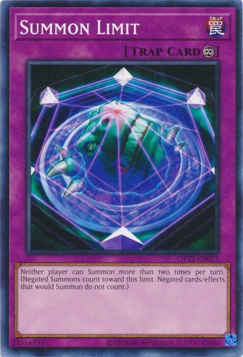 Summon Limit (OP22-EN027) (OTS Tournament Pack 22)