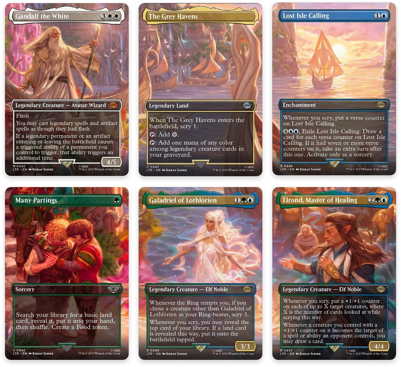Image for Departure to the Grey Havens Scene [Set of 6] (442-447) (LTR) - Magic: The Gathering