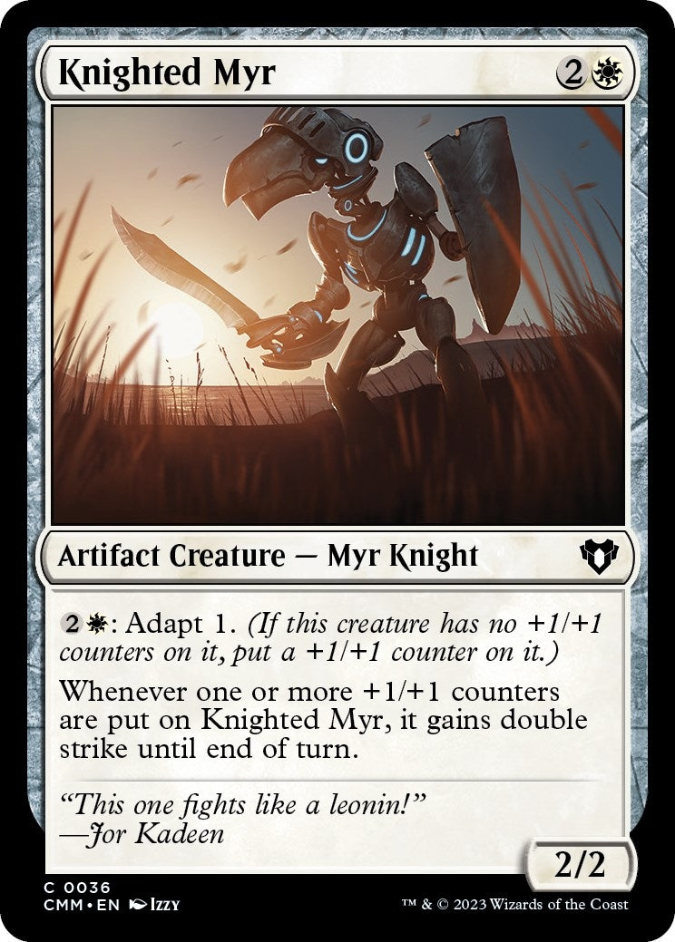 Image for Knighted Myr (36) (Commander Masters) (CMM) - Magic: The Gathering