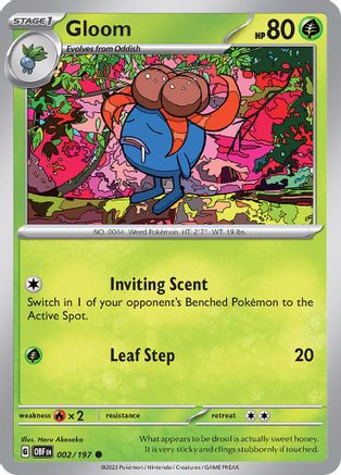 Gloom 002/197  - Reverse Holofoil SV03 Obsidian Flames - Common